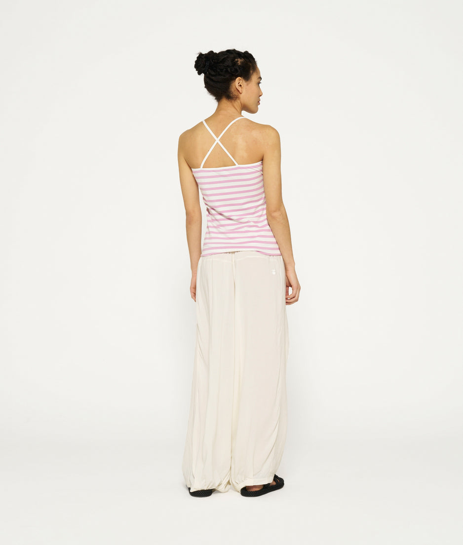 petit wrapper stripes | ecru/violet