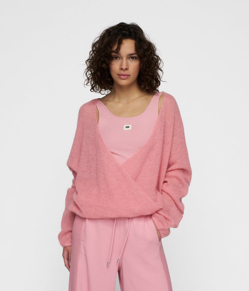 dance knit sweater | bright raspberry