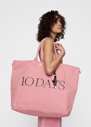 canvas shopper | bright raspberry