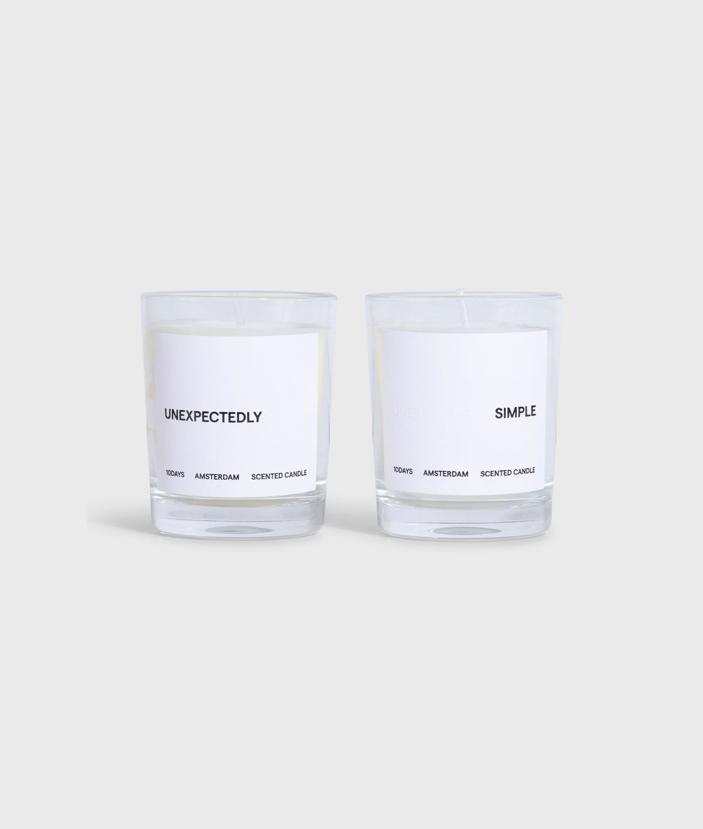 unexpectedly simple scented candle set | multicolor