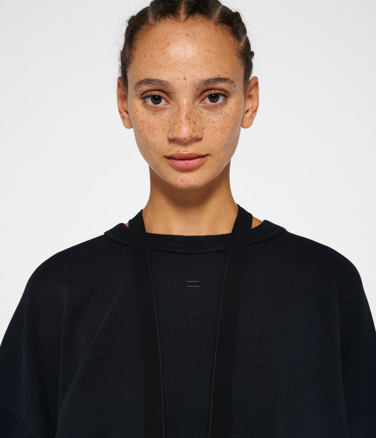 bow sweater | black