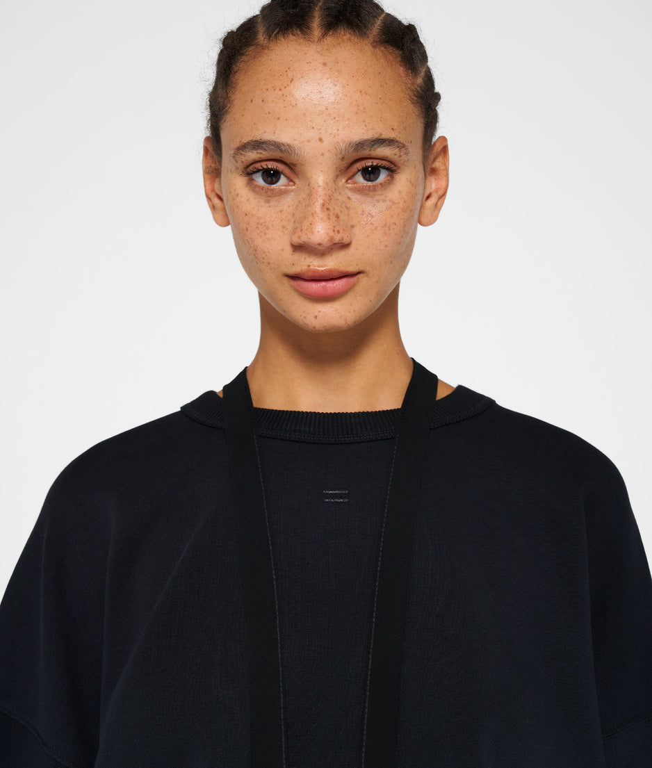 bow sweater | black