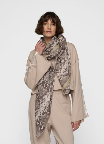scarf voile snake | ecru