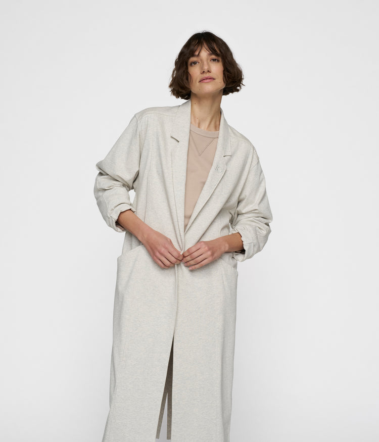 long blazer jersey | light grey melee