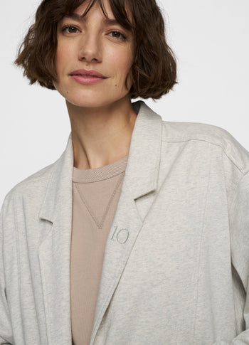 long blazer jersey | light grey melee
