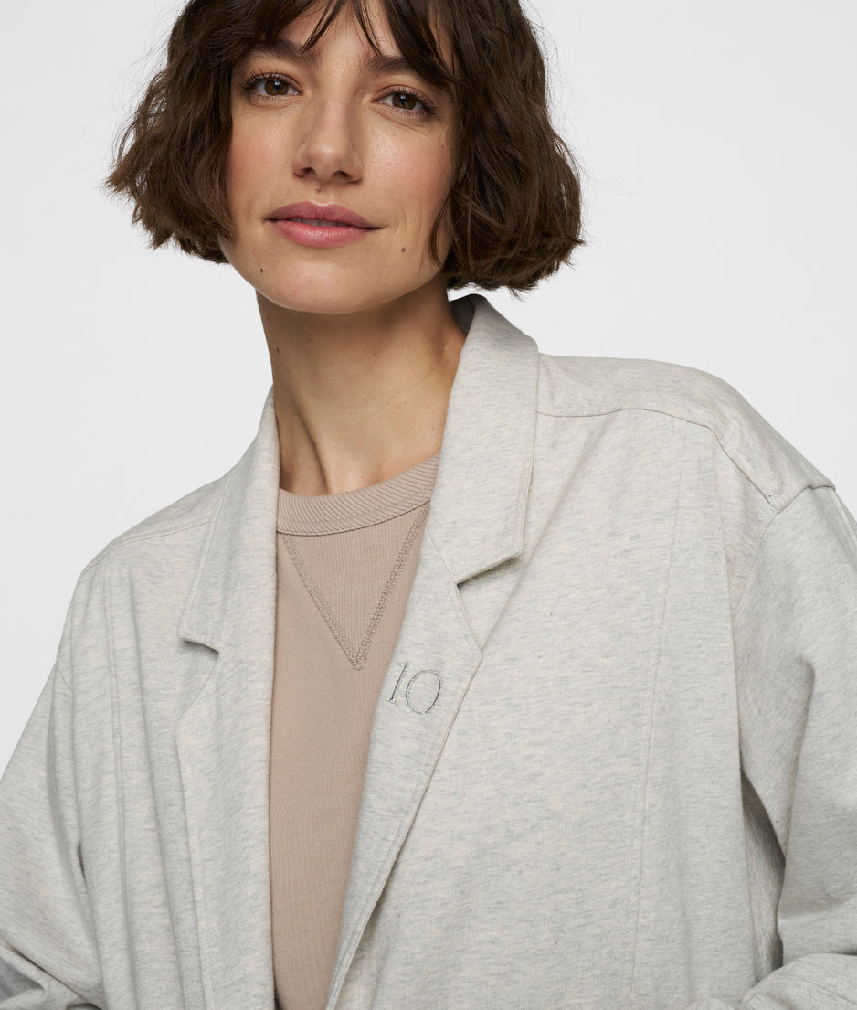 long blazer jersey | light grey melee