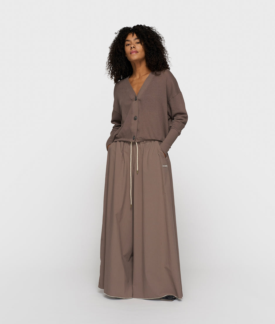 v-neck cardigan mesh | moonrock