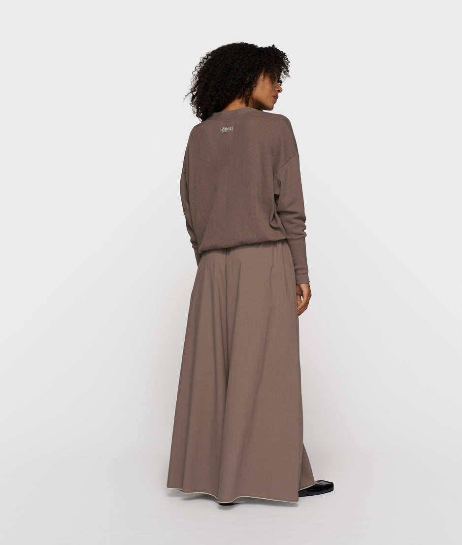 v-neck cardigan mesh | moonrock