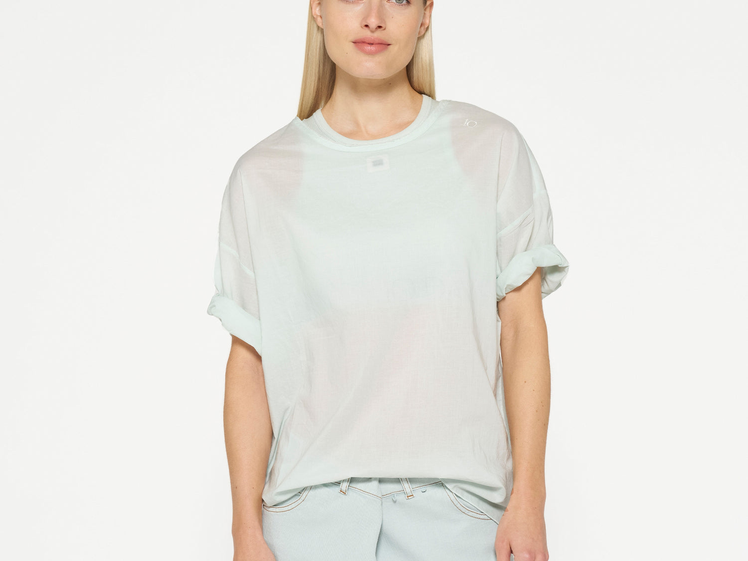 boxy tee voile | sea foam
