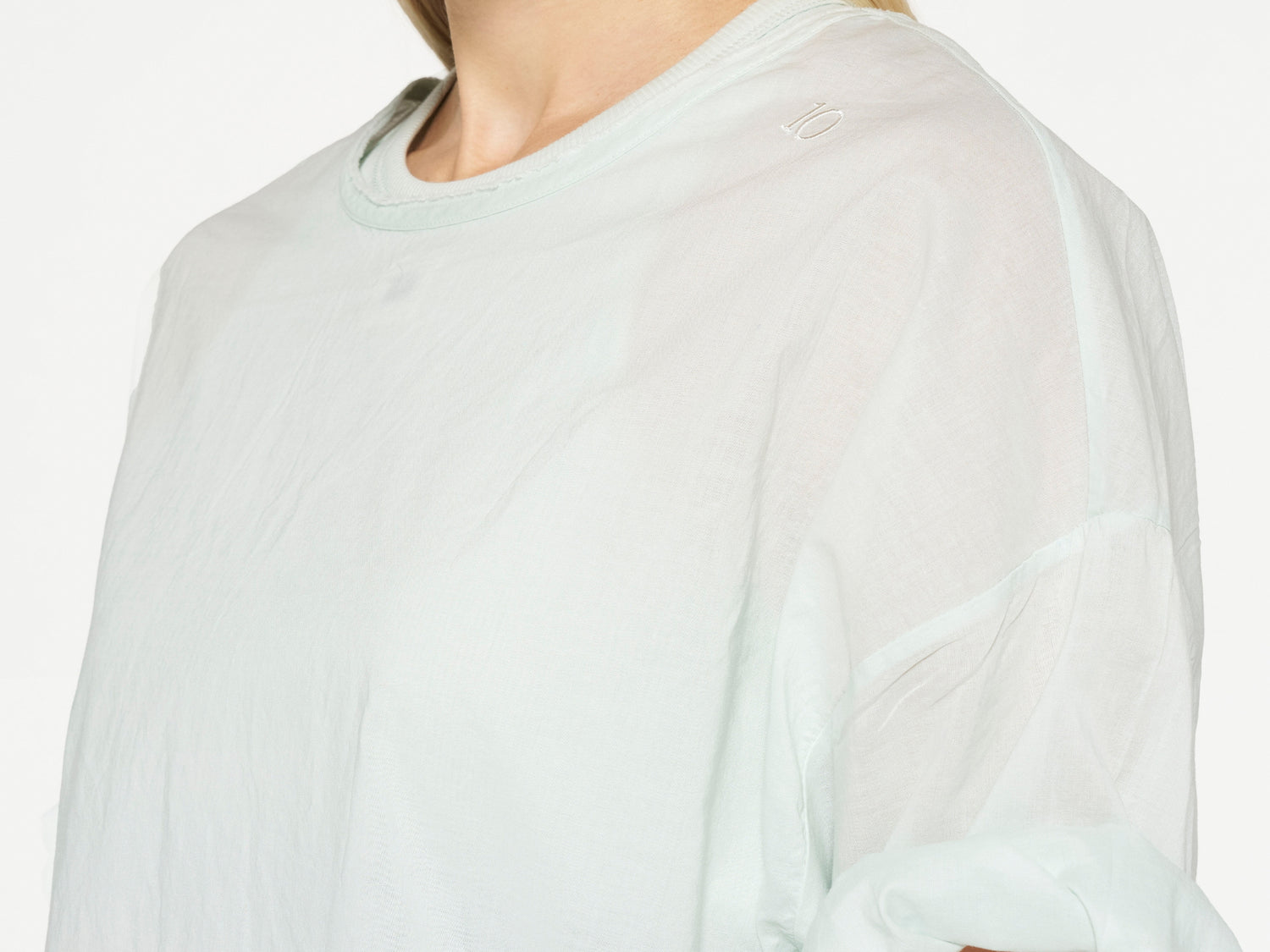 boxy tee voile | sea foam
