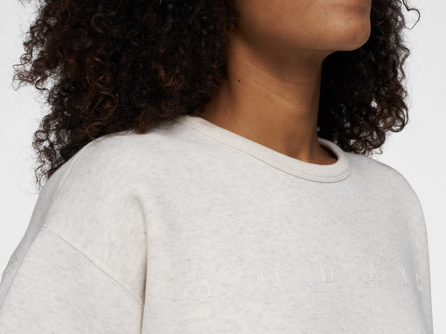 cropped statement sweater | soft white melee