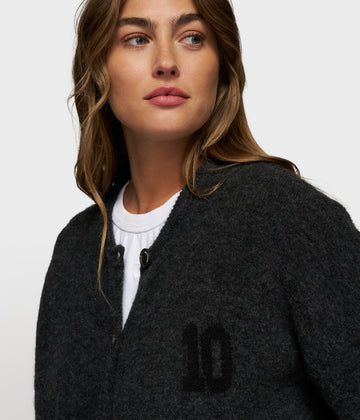 soft baseball knit cardigan | antra melee