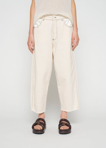 easy twill pants | ecru