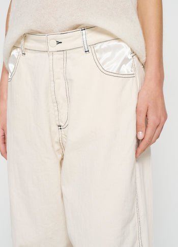 easy twill pants | ecru