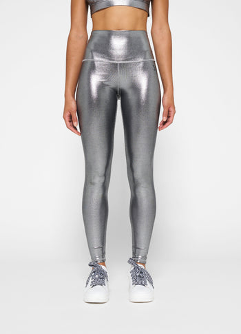 shiny yoga leggings silver 10DAYS Official Online Store