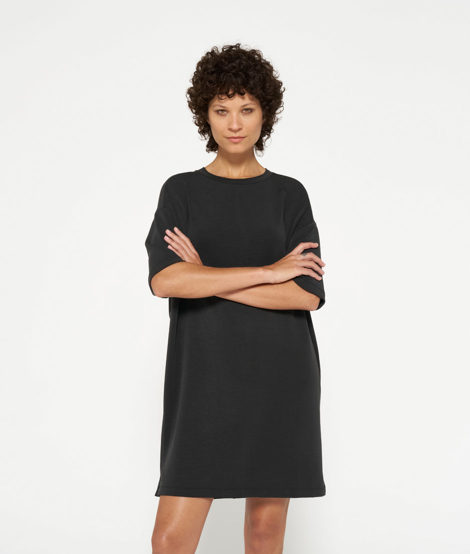 soft active tee dress | black