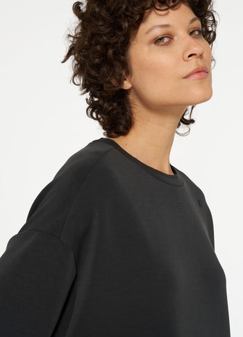 soft active tee dress | black