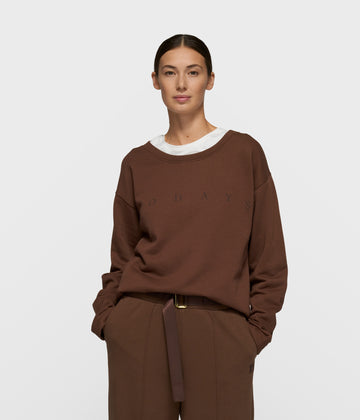clean sweater logo | dark truffle