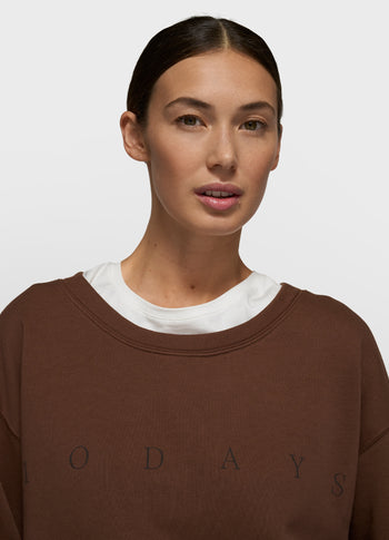 clean sweater logo | dark truffle