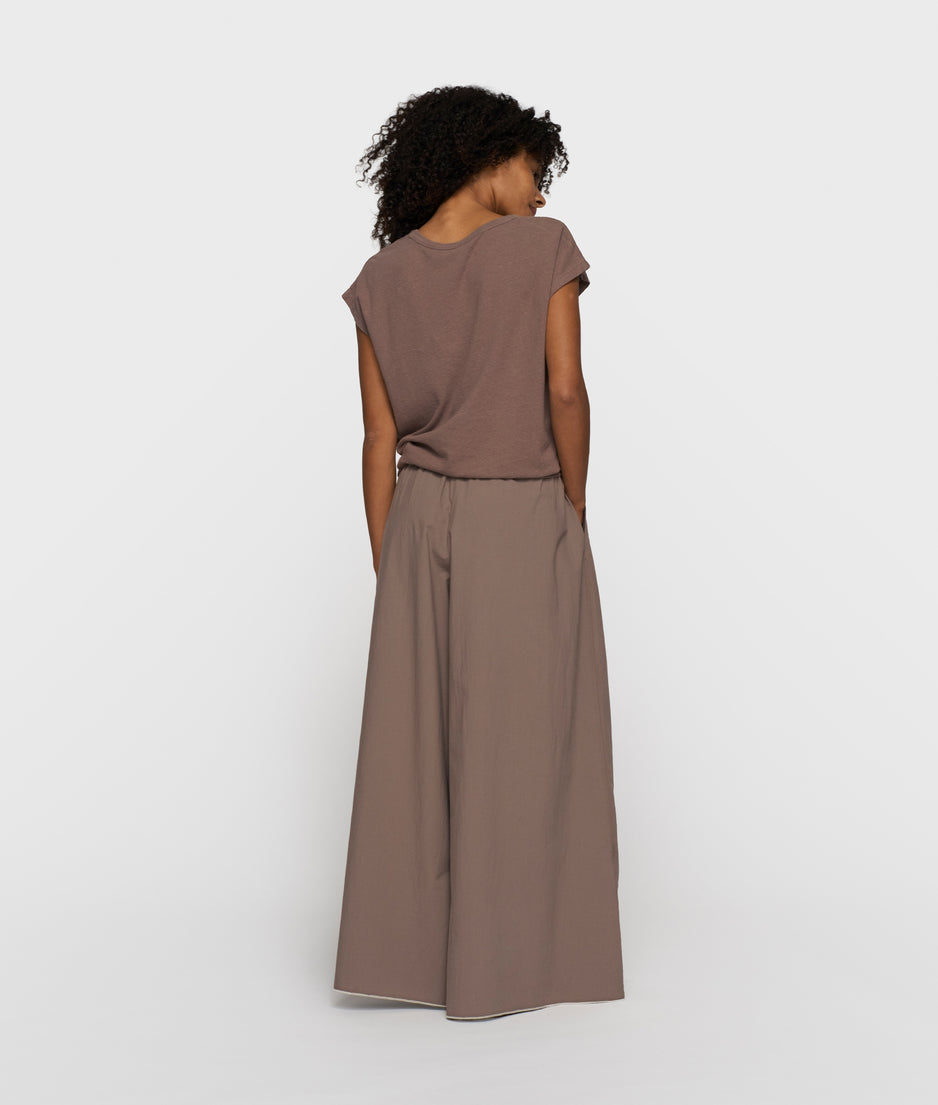 cotton linen tee | moonrock