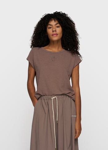 cotton linen tee | moonrock