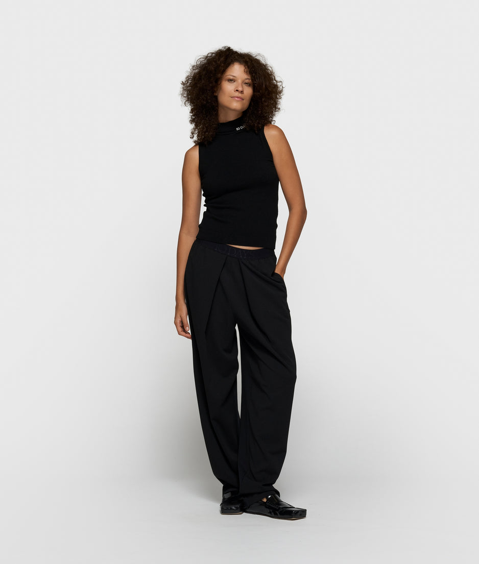 knit singlet | black