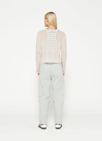 thin knit sweater | ecru