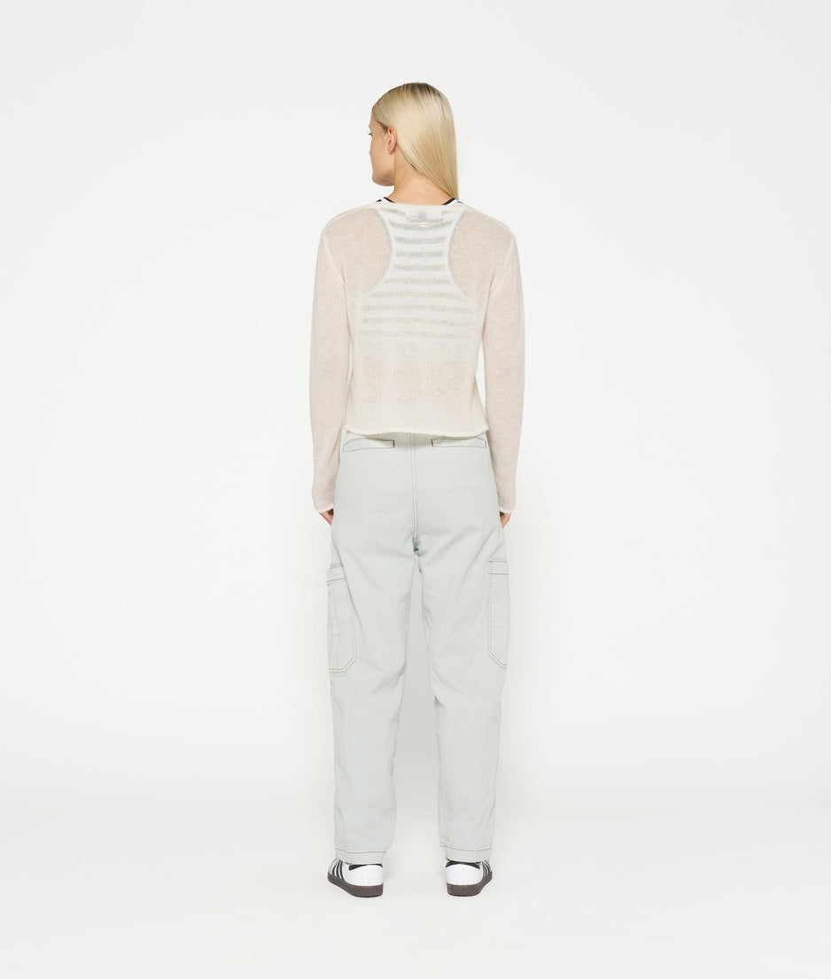 thin knit sweater | ecru