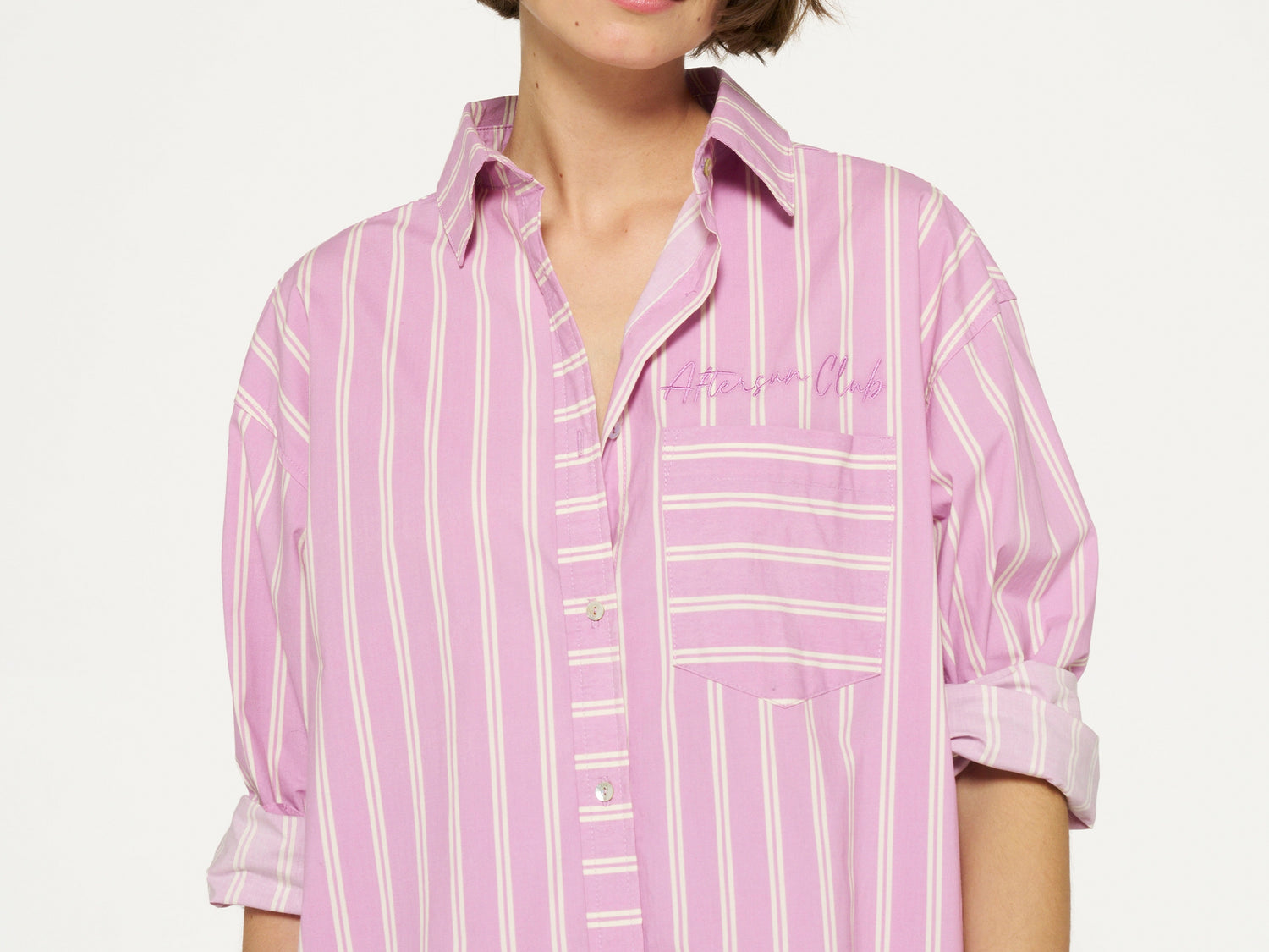 maxi shirt dress stripes | violet