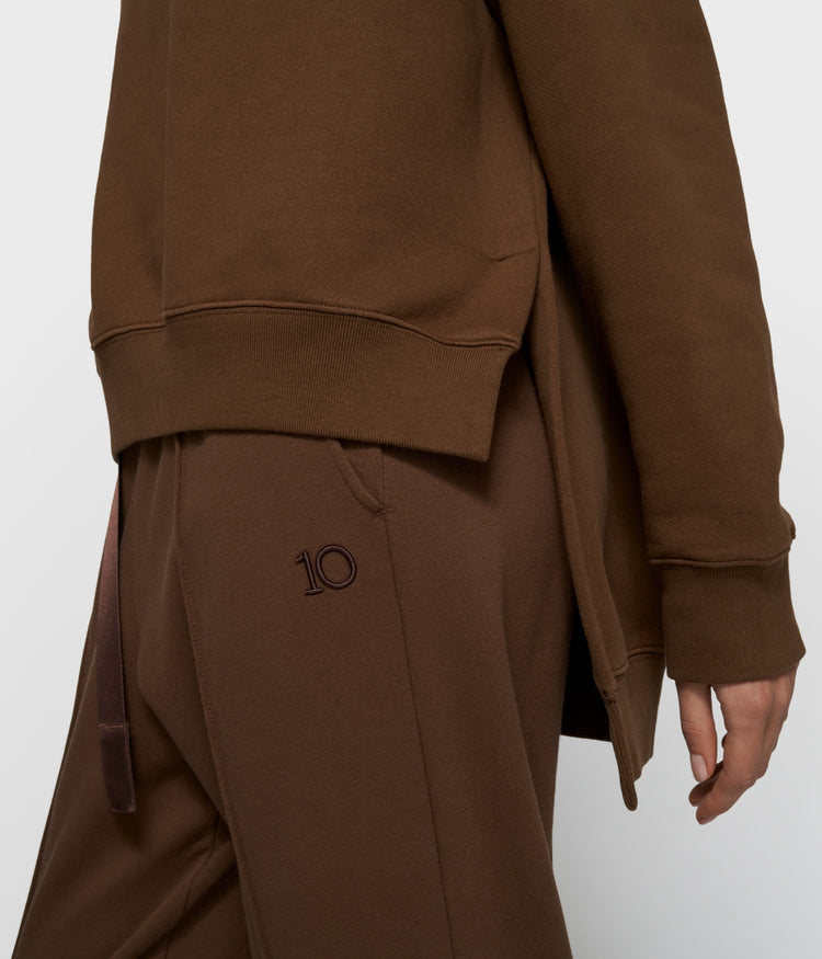 a-symmetric sweater | dark truffle