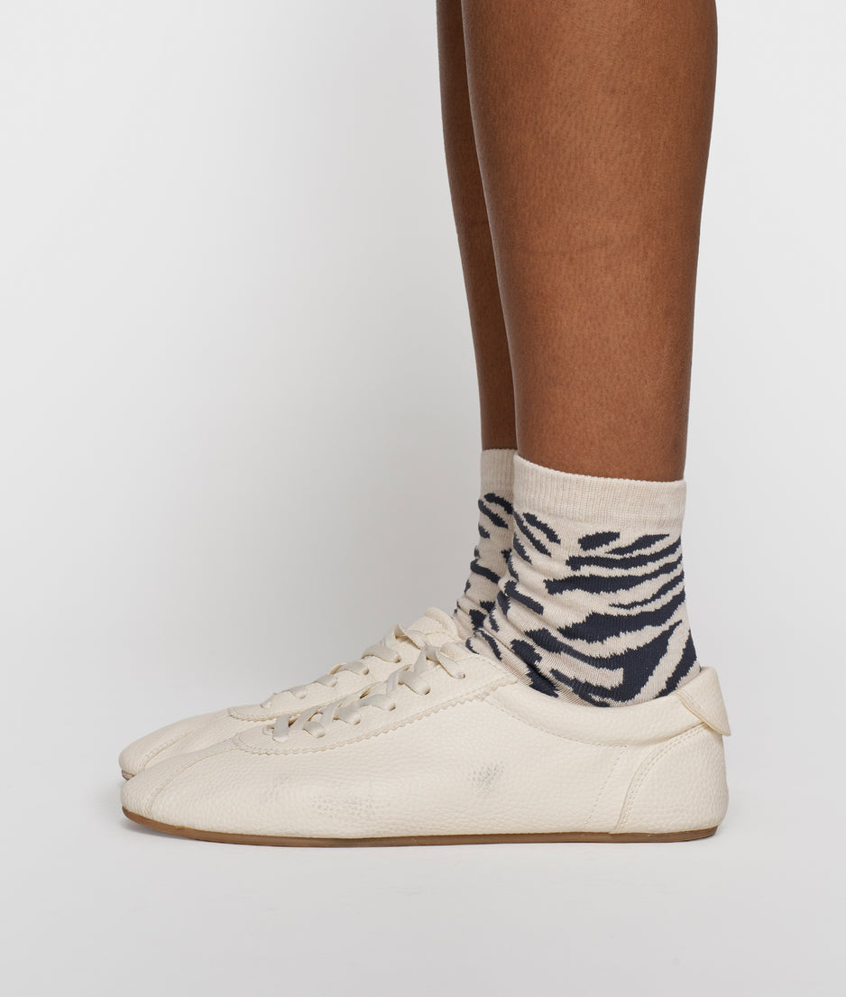 socks zebra | soft white melee