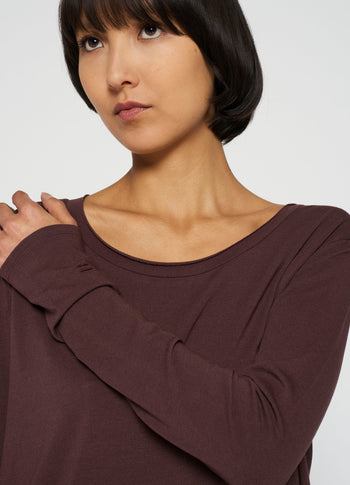 longsleeve tee modal | aubergine