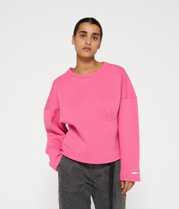 sweater smock | bright pink