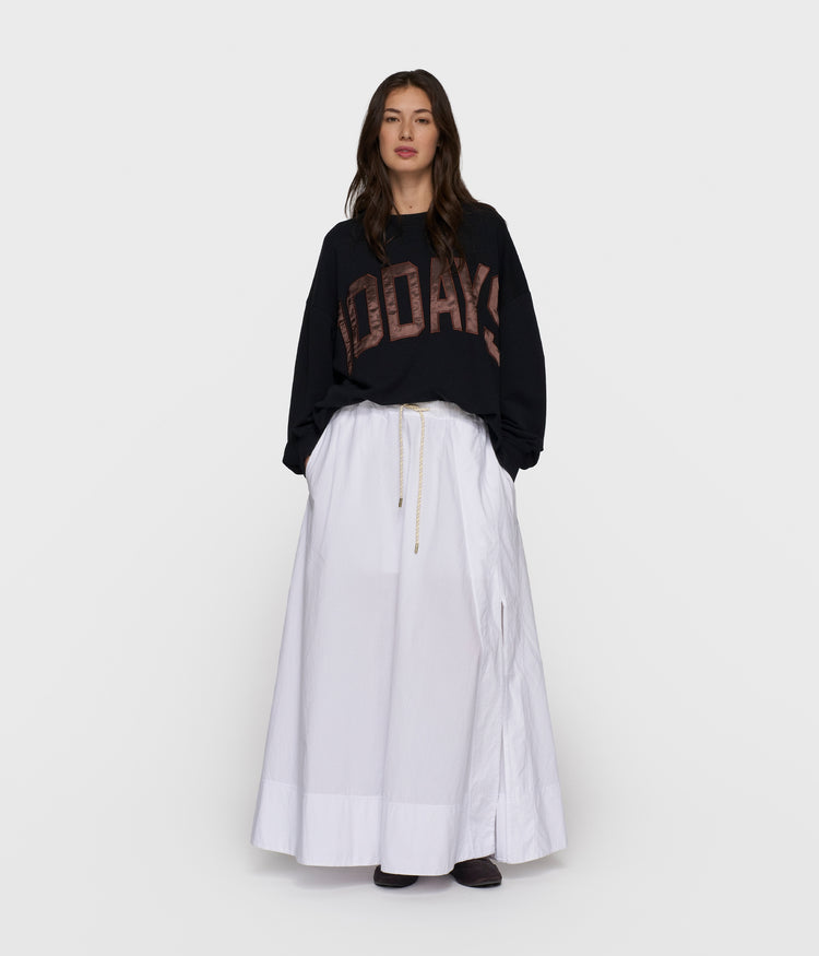 skirt poplin | white