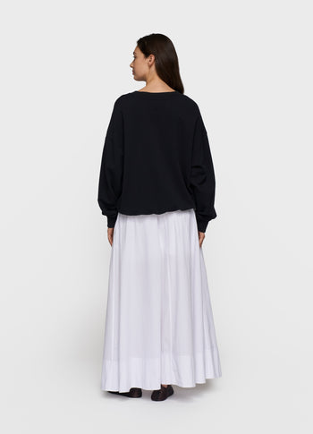 skirt poplin | white