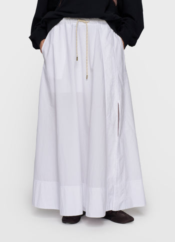 skirt poplin | white