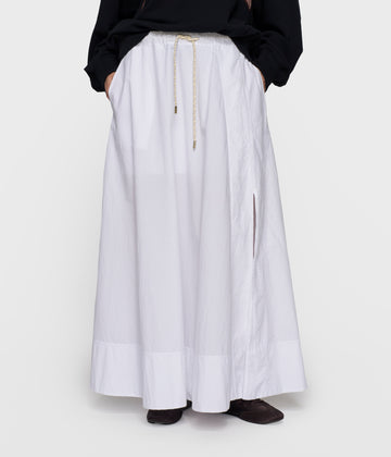 skirt poplin | white