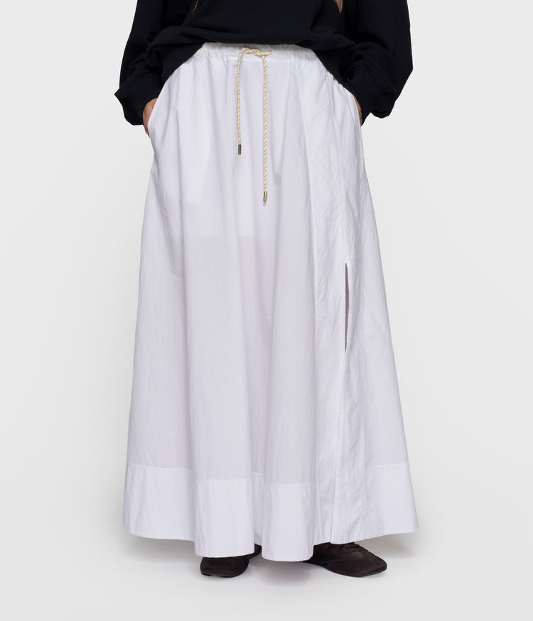 skirt poplin | white