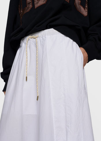 skirt poplin | white