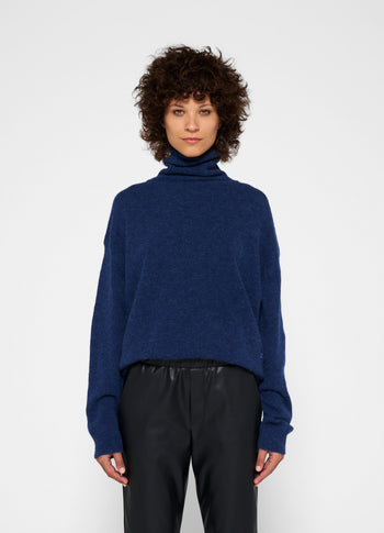 turtleneck sweater knit | electric blue