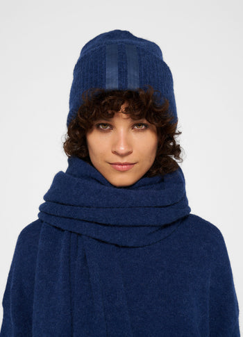 soft knit beanie | electric blue