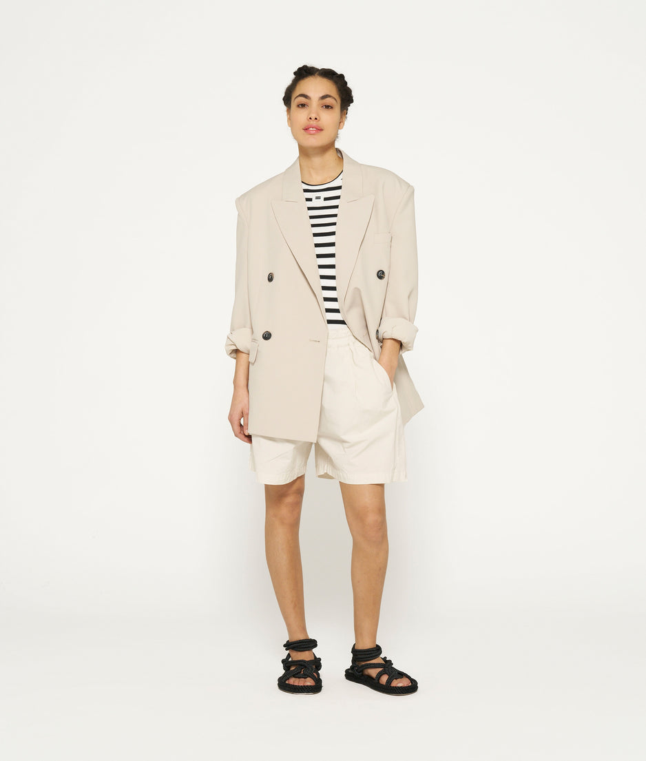 tank top rib stripes | ecru/black