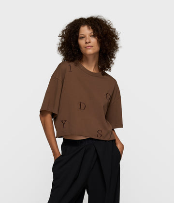 thick cotton tee 10DAYS | dark truffle