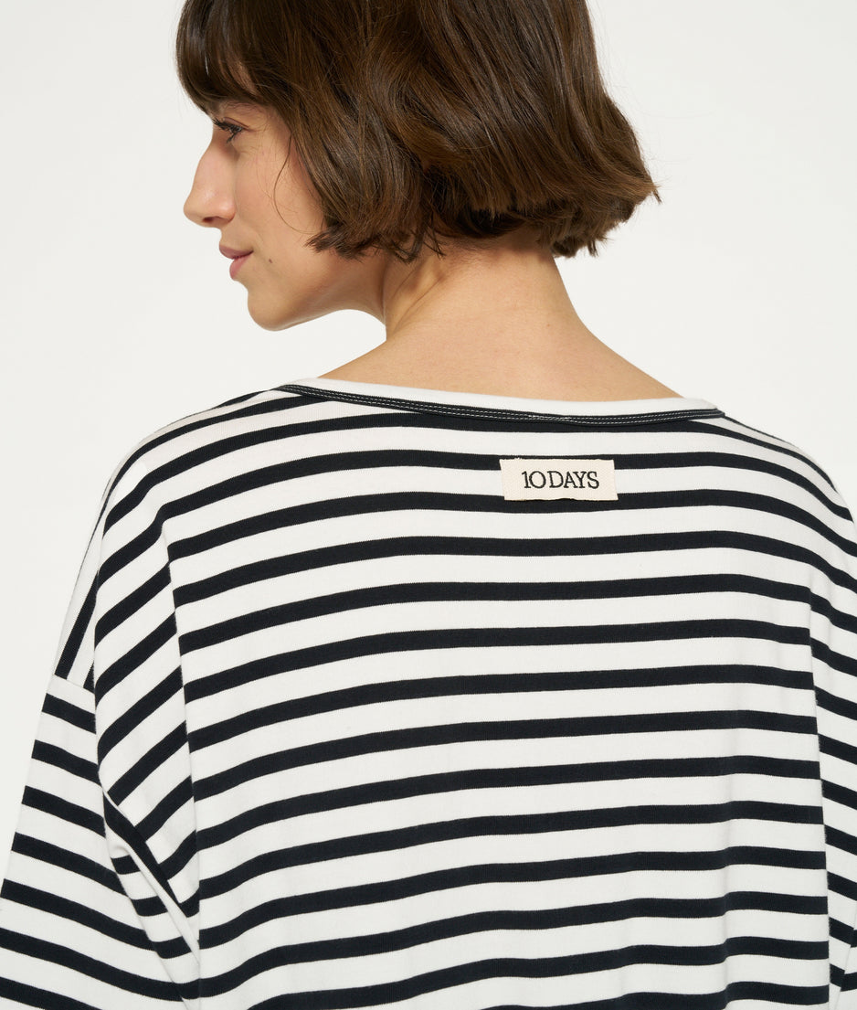 proud dress stripes | ecru/black