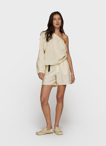 wide shorts linen | soft vanilla