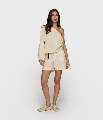 wide shorts linen | soft vanilla