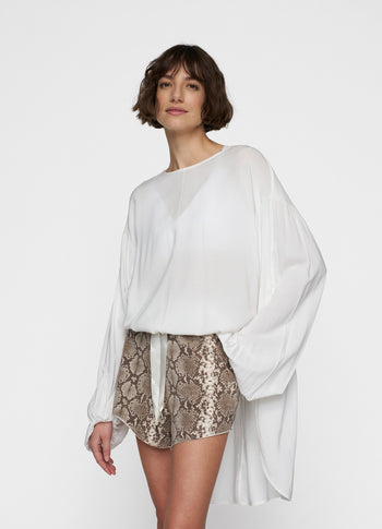 puffy blouse | ecru