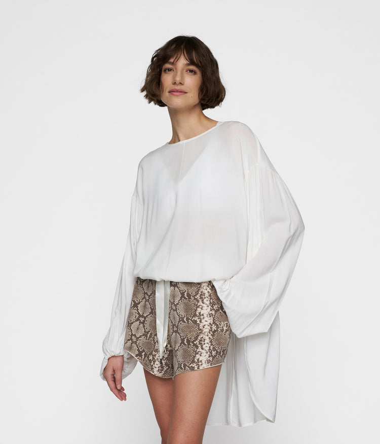 puffy blouse | ecru
