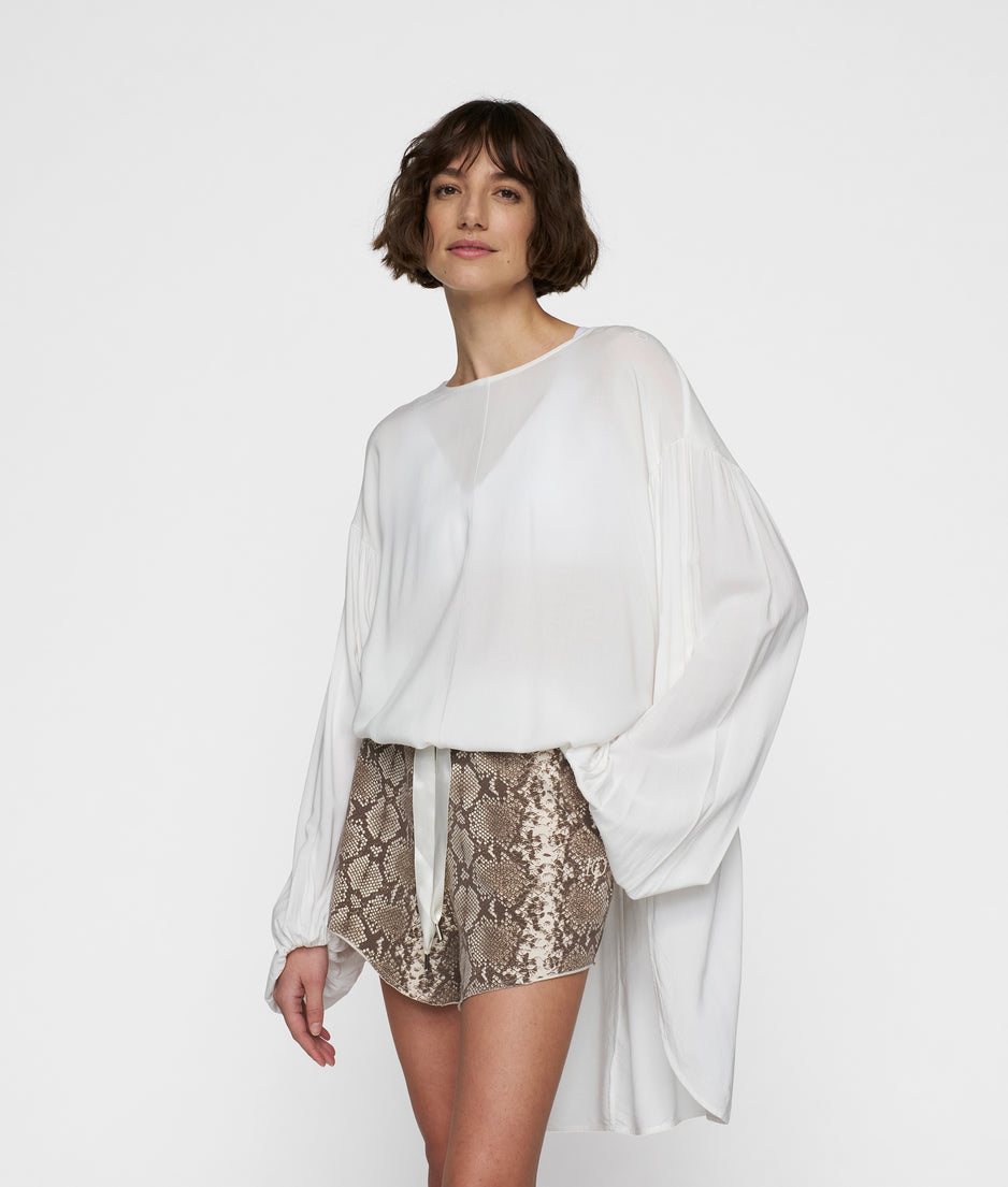 puffy blouse | ecru