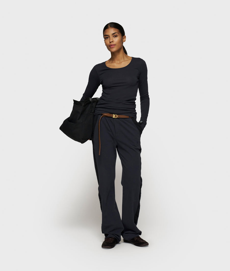 extra long sleeve tee modal | dark navy